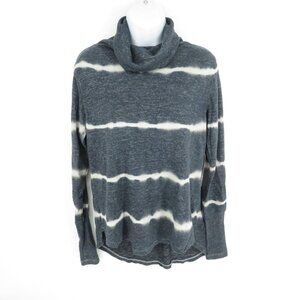 Theo & Spence Womens Grey Tie-Dye Cowl Neck Sweater Top Small NWT $68